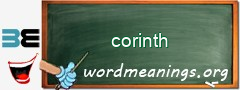 WordMeaning blackboard for corinth